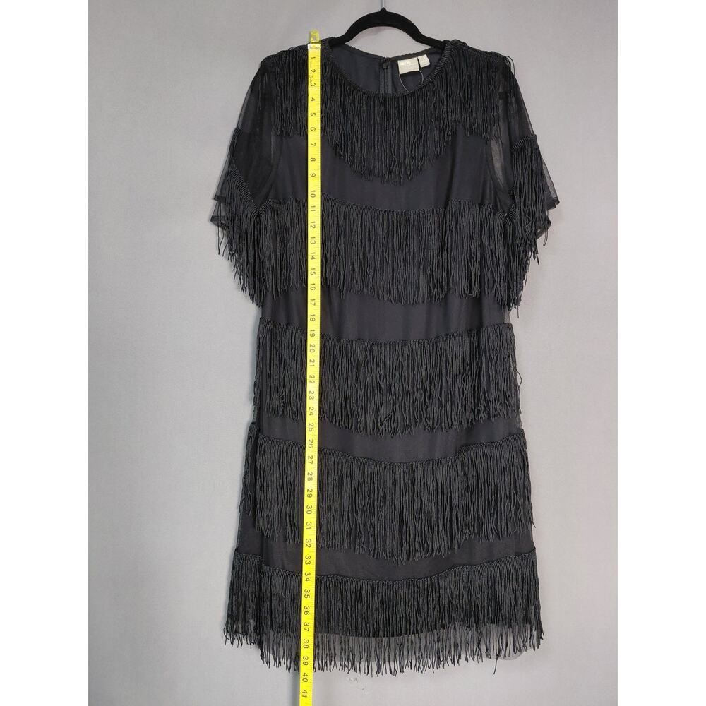 NWT Asos Black Knee Length Lined Dress Women Size 14 - Picture 10 of 13